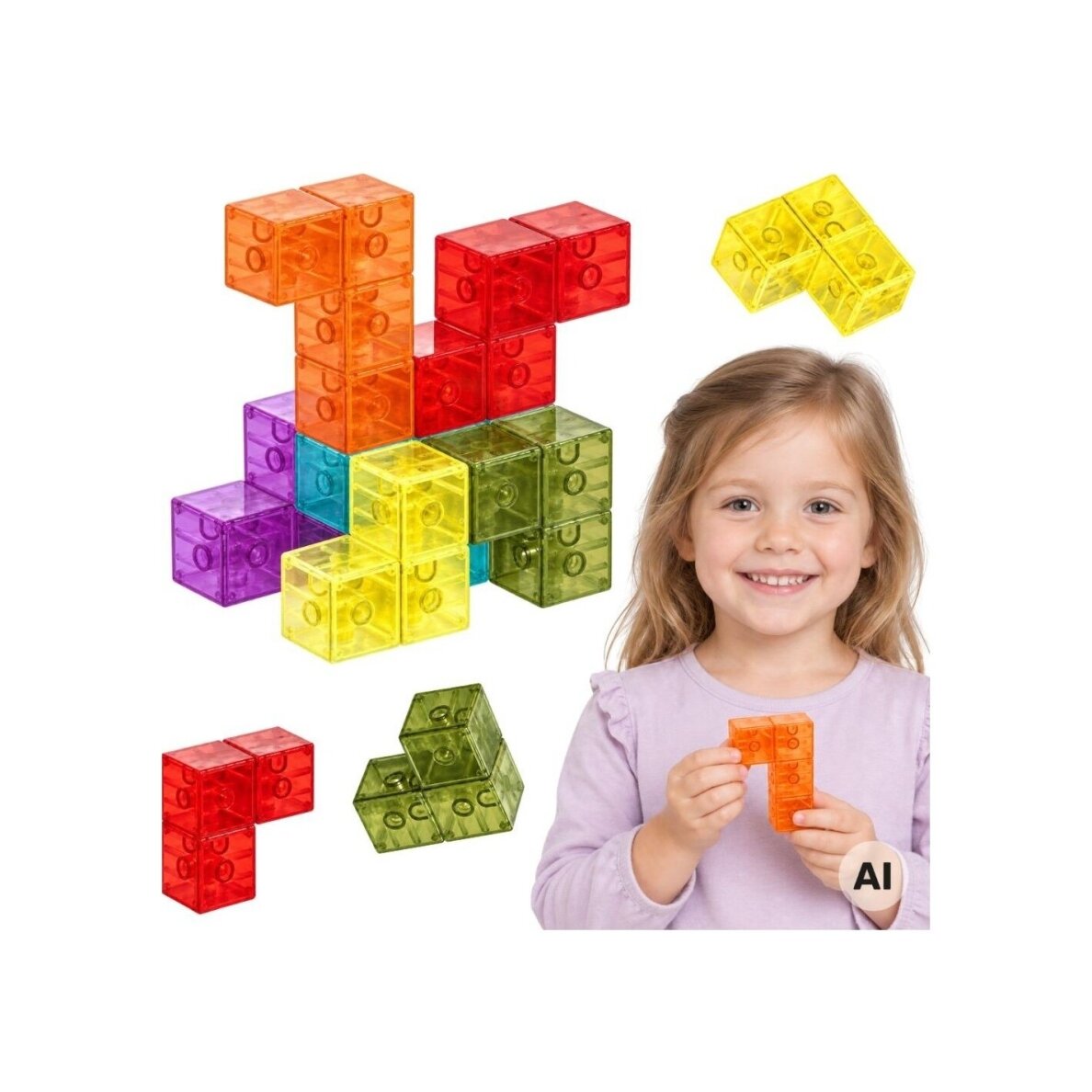 Magnetinės kaladėlės „Tetris“ 59592