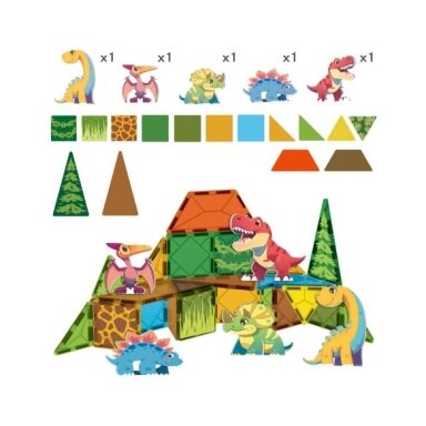Magnetinės kaladėlės „Dino“ 558390