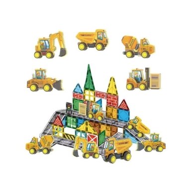 Magnetinės kaladėlės „Statybinė technika“ 55822