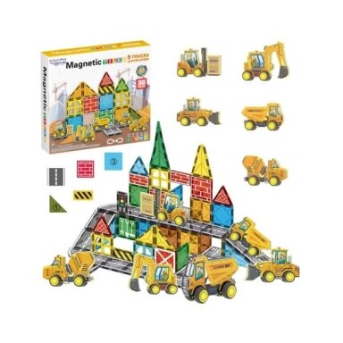Magnetinės kaladėlės „Statybinė technika“ 55822