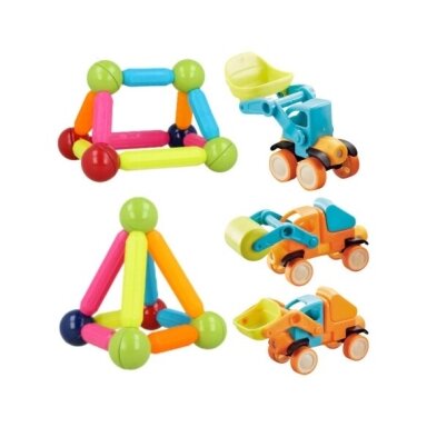 Magnetinės kaladėlės „Transporto priemonės“ 55983