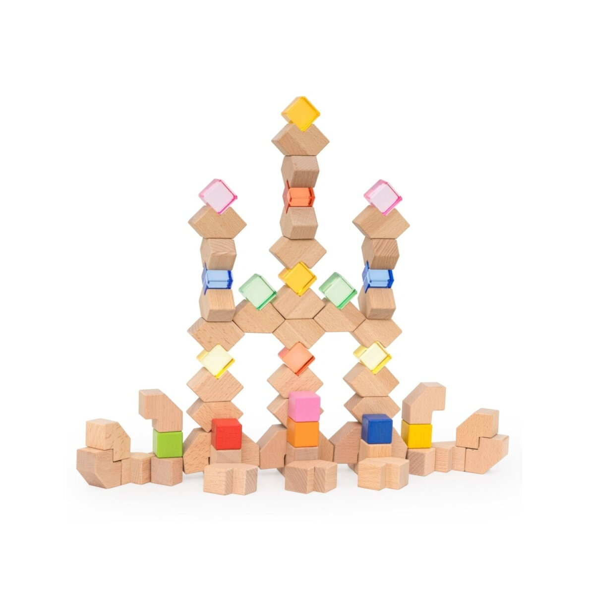 Medinės konstravimo kaladėlės 44887 1