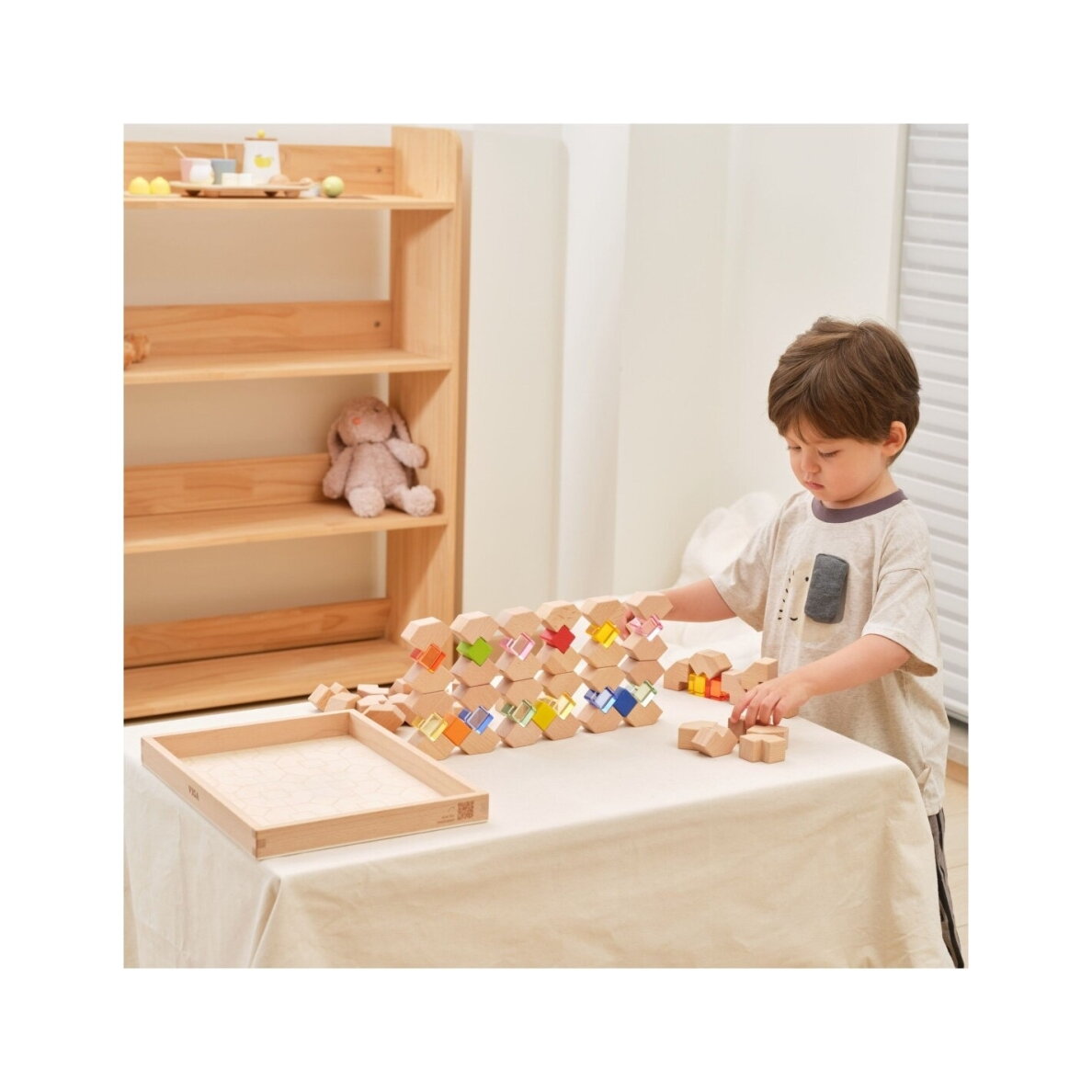 Medinės konstravimo kaladėlės 44887 3 Medinės konstravimo kaladėlės 44887 3