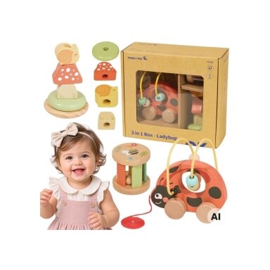 Montessori lavinamųjų žaislų rinkinys „Boružėlė“ TP563