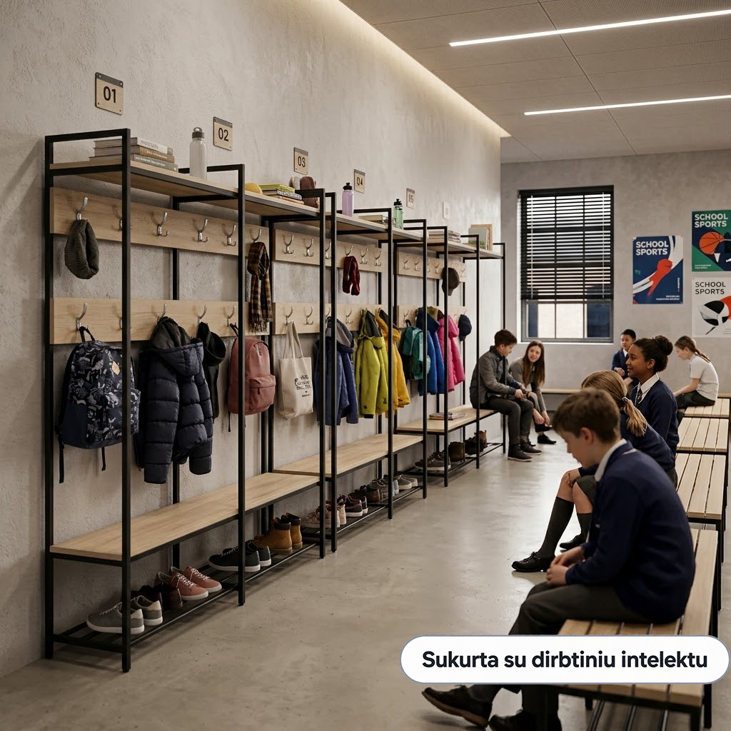 Vienos sekcijos drabužių kabykla 31103 4